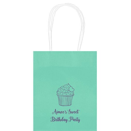 Sprinkled Cupcake Mini Twisted Handled Bags